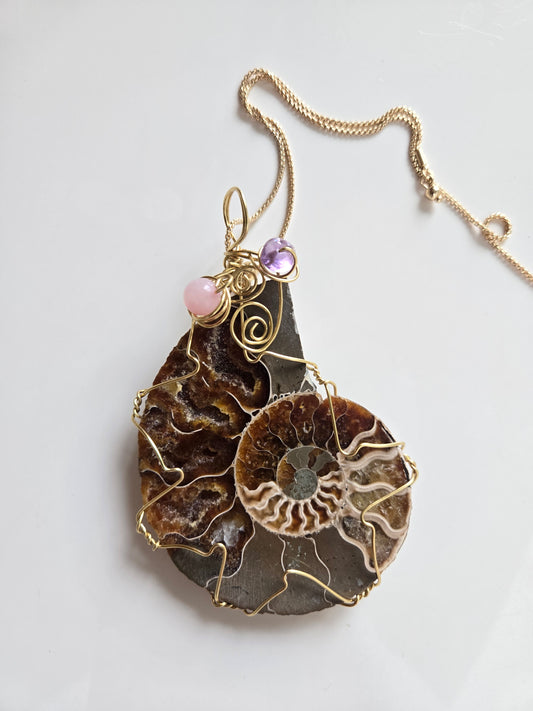 "Queen of the Sea" Ammonite Pendant