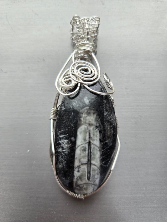 Orthoceras Fossil Pendant